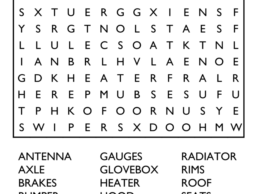 10 Free Printable Word Search Puzzles