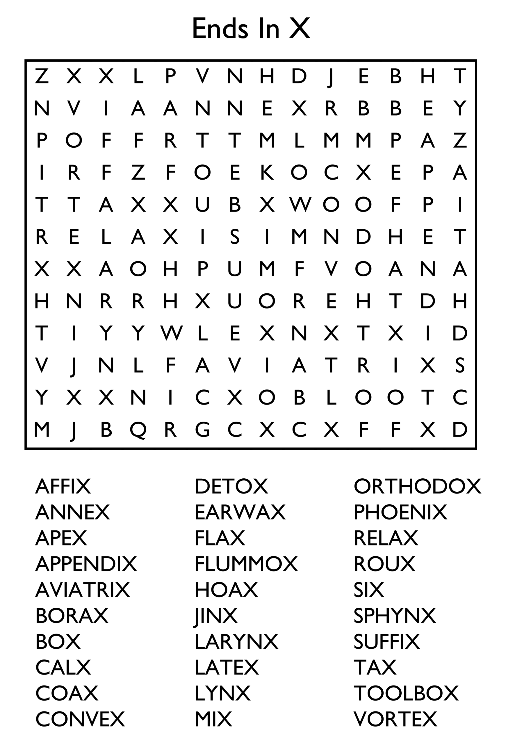 10 Free Printable Word Search Puzzles Worksheets Library