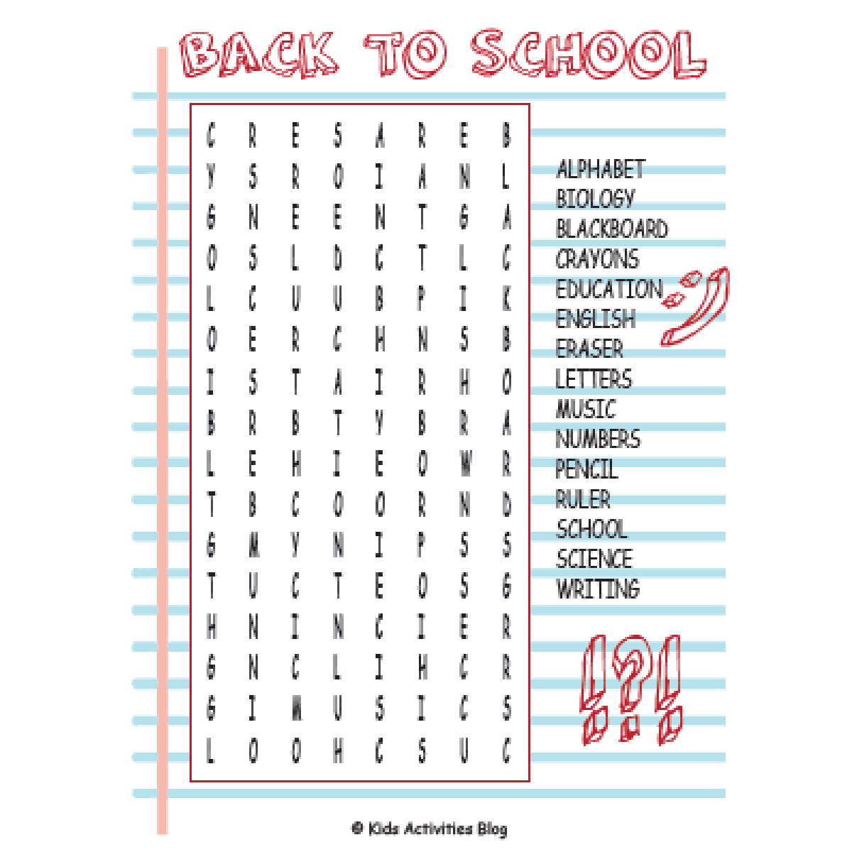 Music Word Search For Second Grade Printable