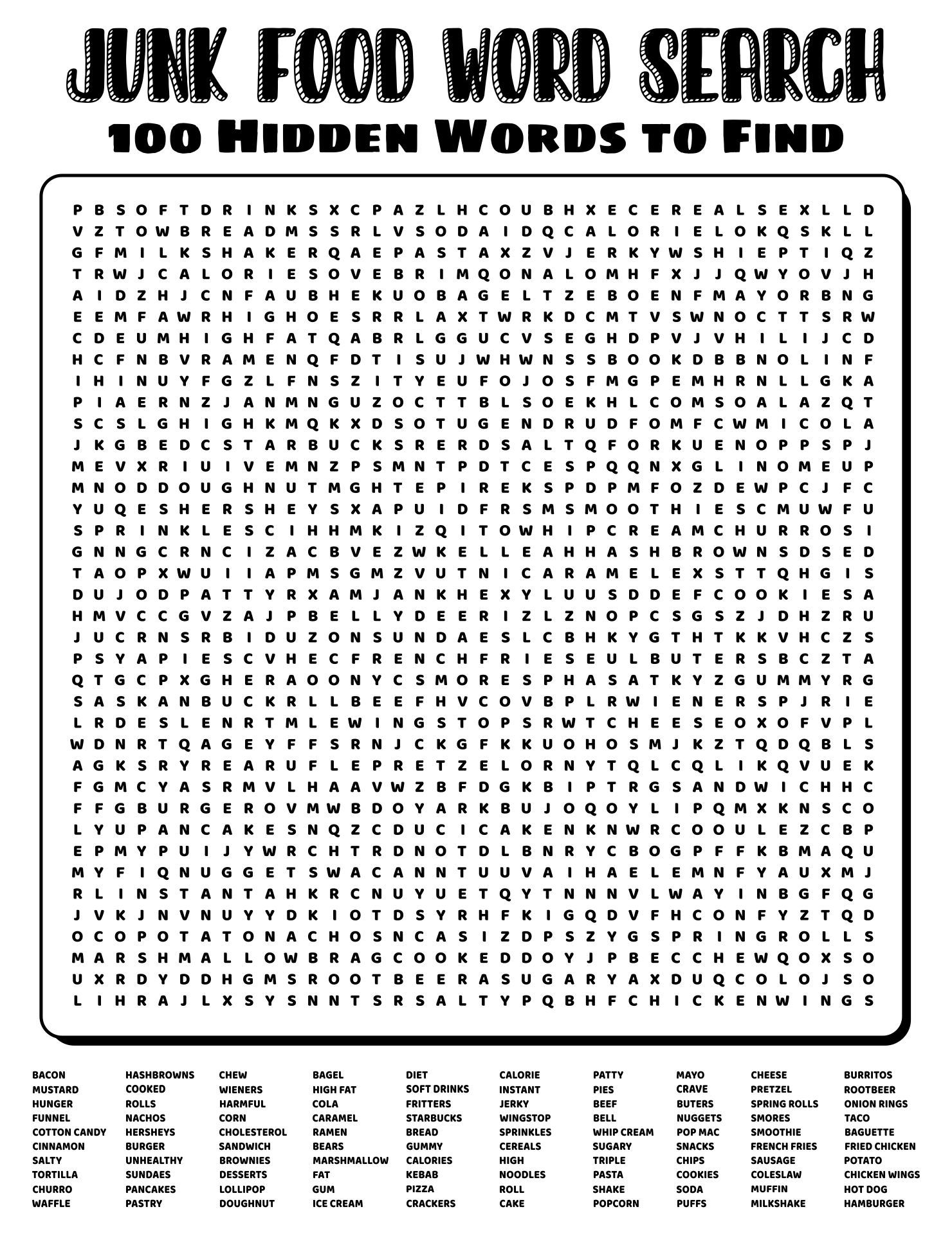 100 Word Word Searches 20 Free PDF Printables Printablee