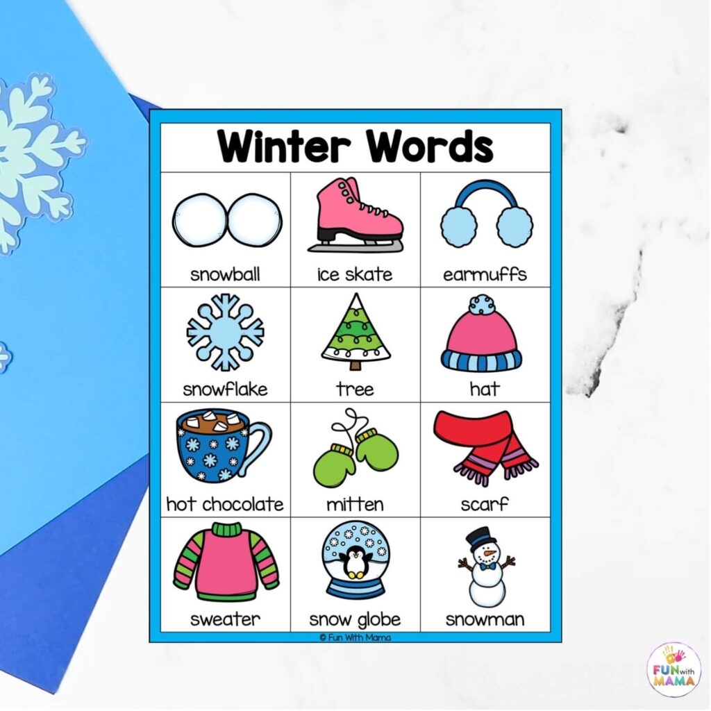Winter Word Search Kindergarten Printable