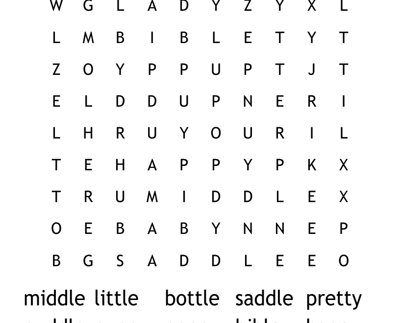 1st Grade Spelling List 22 Word Search WordMint