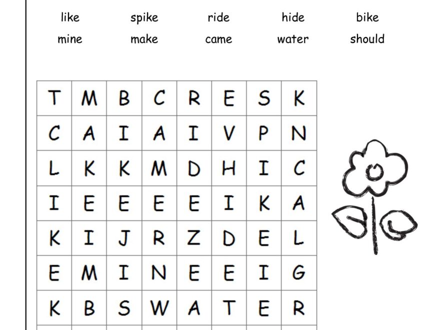 1st Grade Word Search Best Coloring Pages For Kids