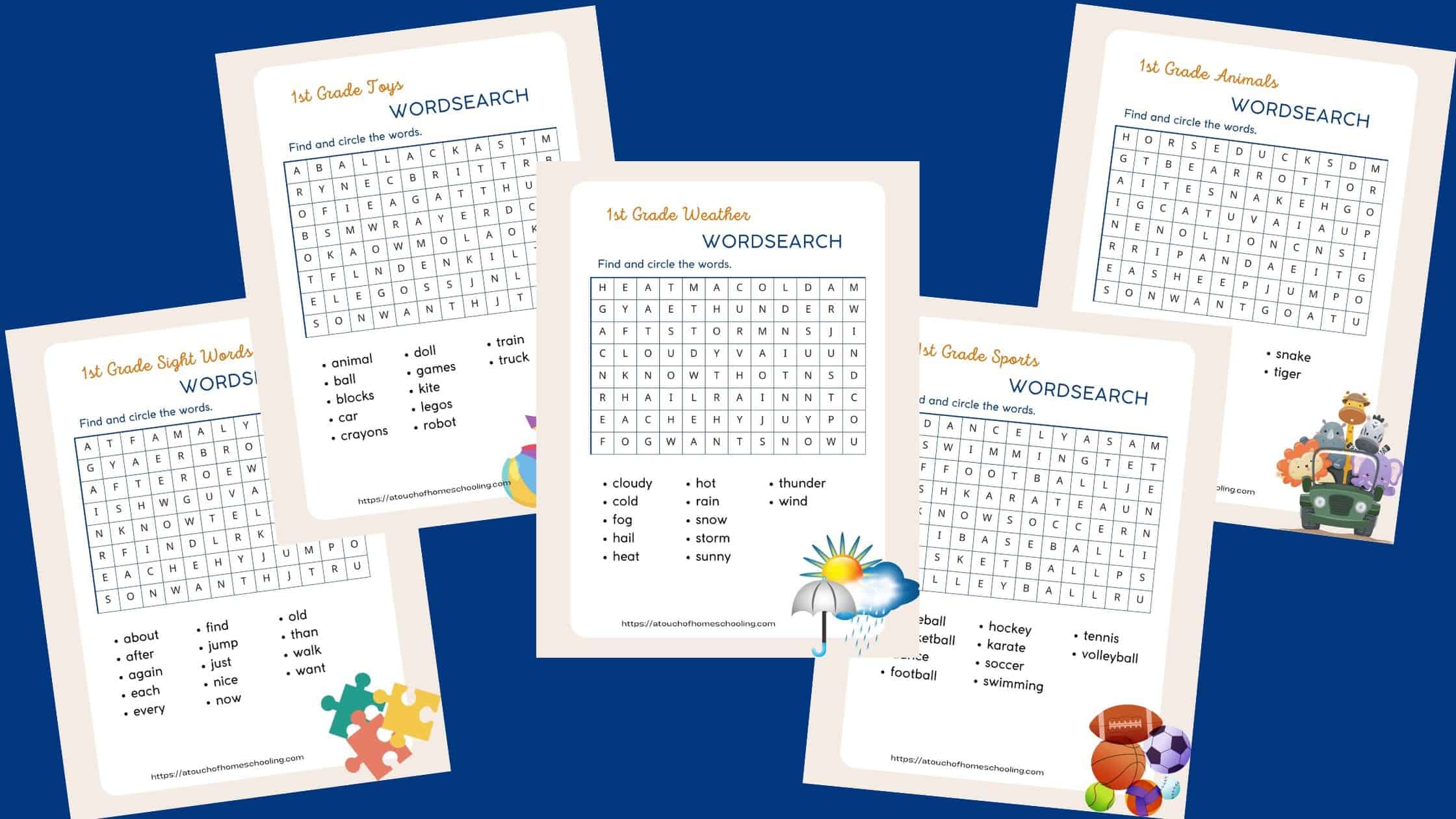 1st Grade Word Search For Kids FREE Printables A Touch Of Homeschooling
