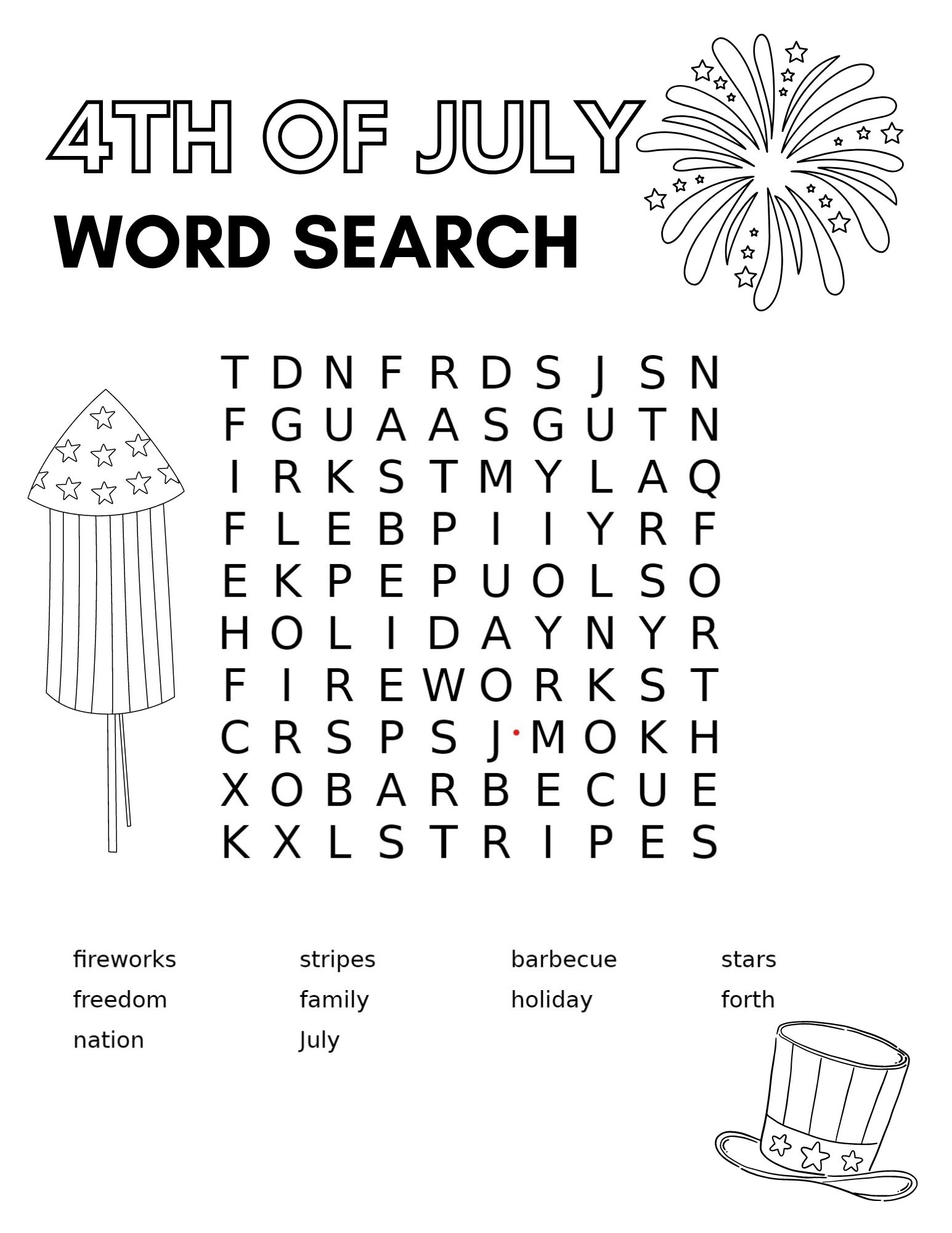 Free Printable Patriotic Word Searches For Kids