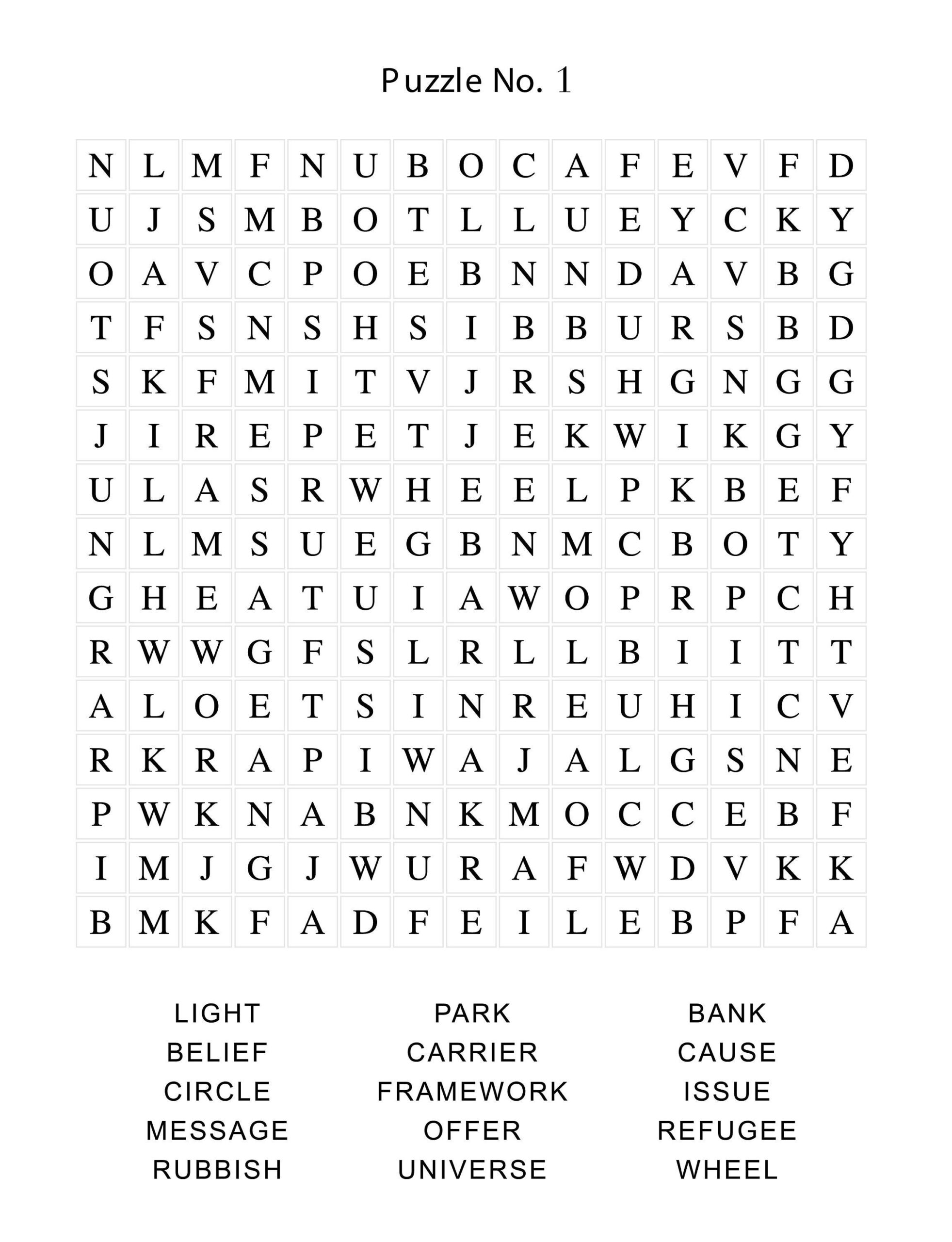 26 Free Printable Word Search Puzzles Readers Digest Worksheets Library
