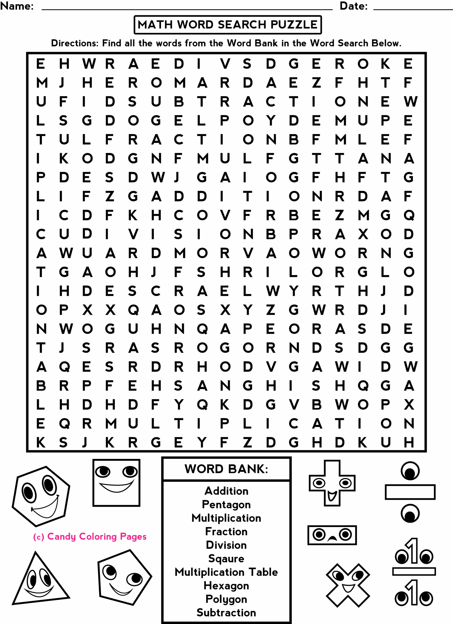 2nd Grade Math Worksheets Penny Candy Math Worksheets