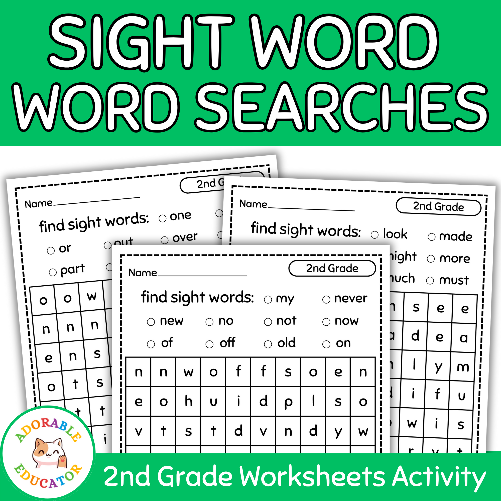 2nd Grade Sight Word Search Puzzle Worksheet Activity Sight Word Practice Made By Teachers 2nd Grade Sight Word Search Puzzle Worksheet Activity Sight Word Practice Made By Teachers