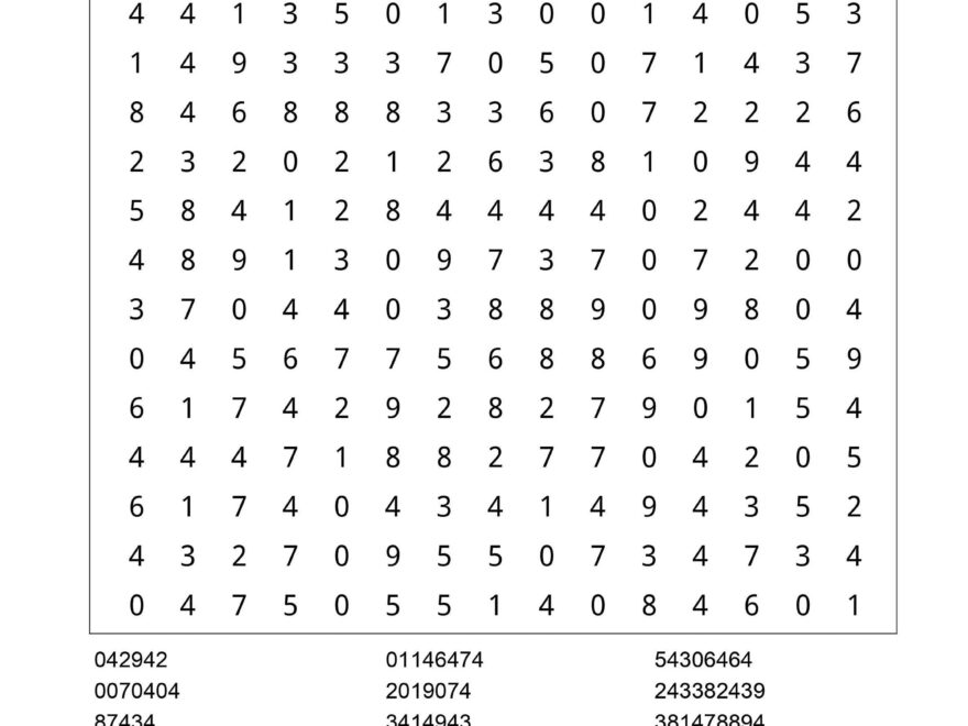 40 Number Search Puzzles Printable Puzzles Large Print Instant Download Etsy Norway