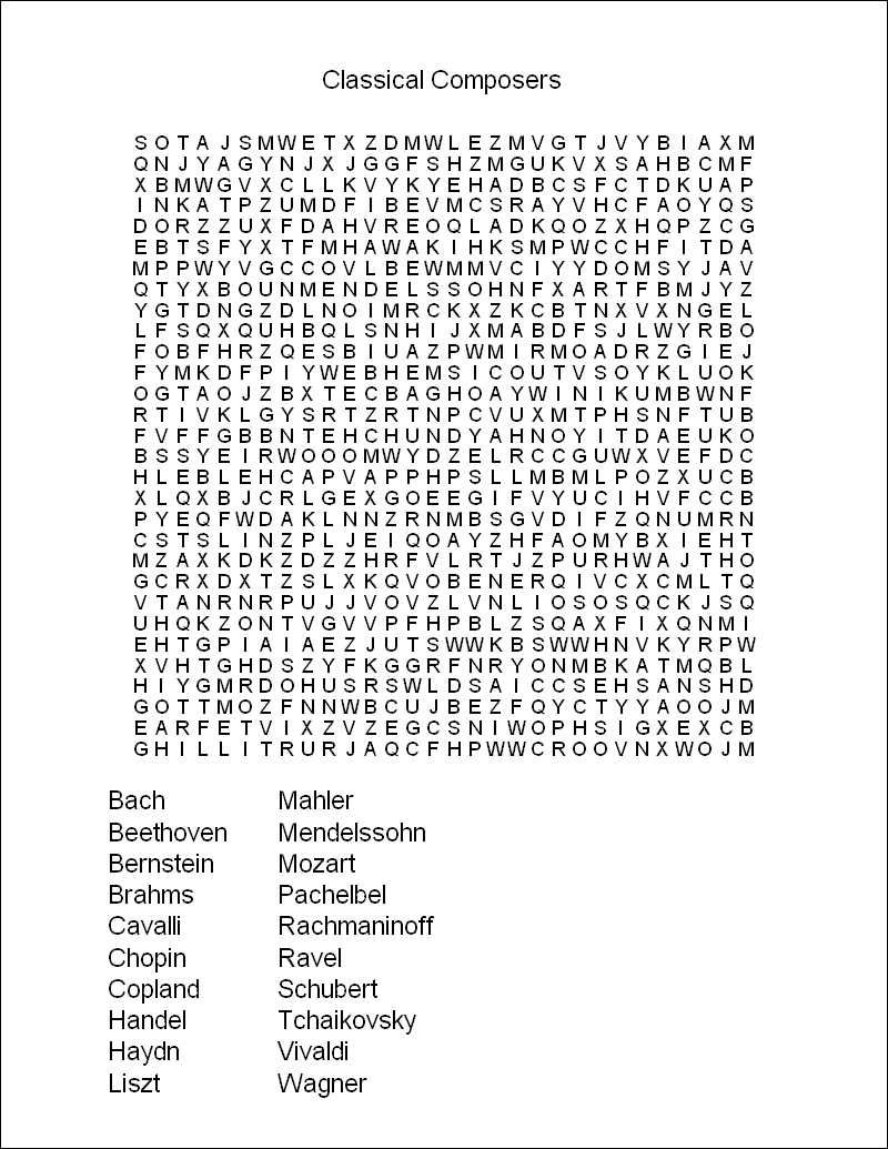 Difficult Word Search Printable