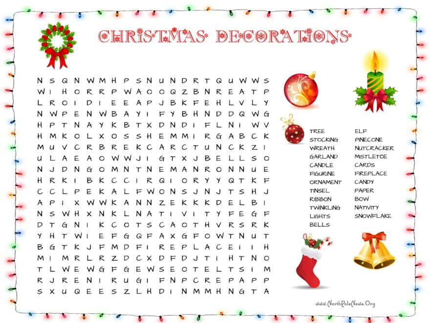 45 Free Christmas Word Search Puzzles For Kids