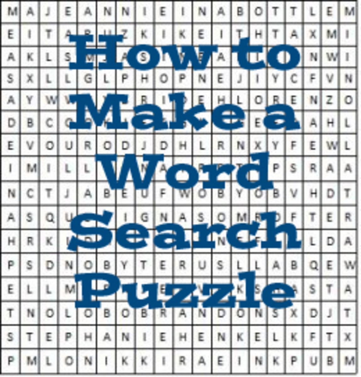 5 Easy Steps To Create Your Own Word Search Puzzle HubPages