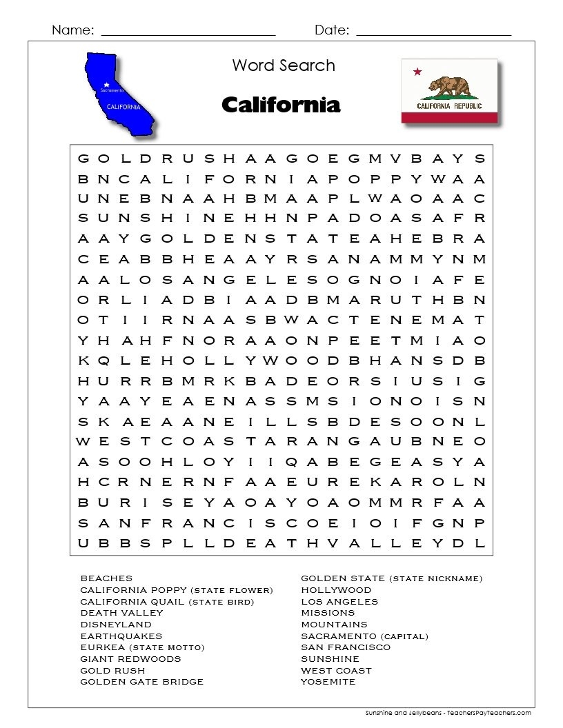 50 states word search puzzles u s states geography activity grades 4 5 capitals nicknames symbols birds etsy israel
