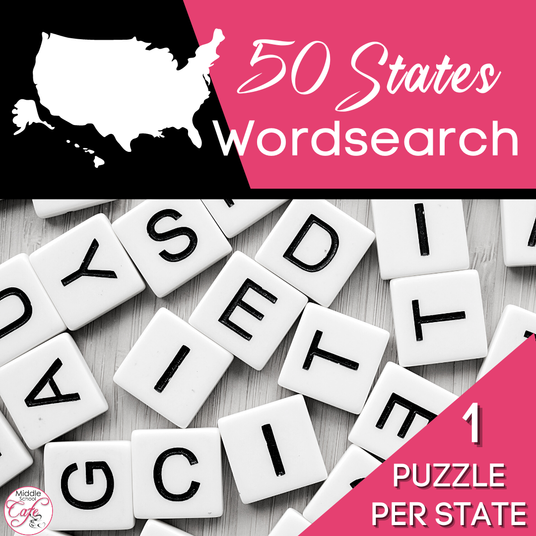 50 US States Word Search Puzzles Made By Teachers