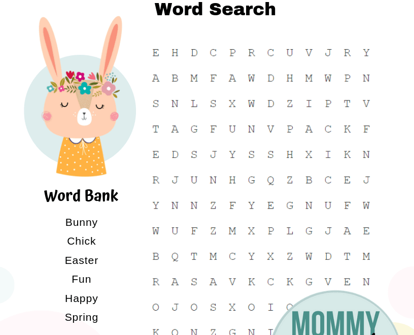 6 Fantastic Free Easter Word Search Printables