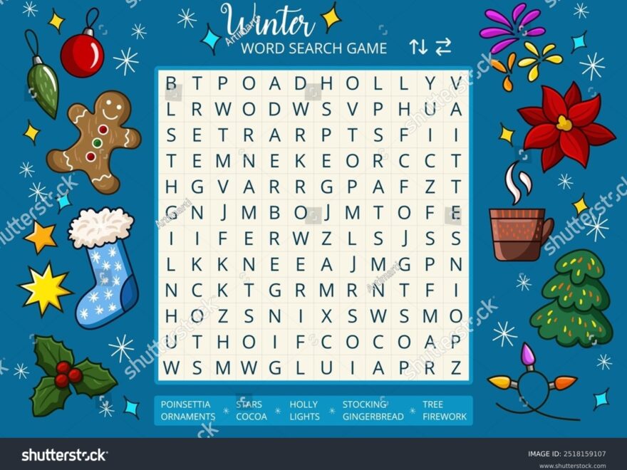 69 Christmas Word Search Printable Adults Royalty Free Images Stock Photos Pictures Shutterstock