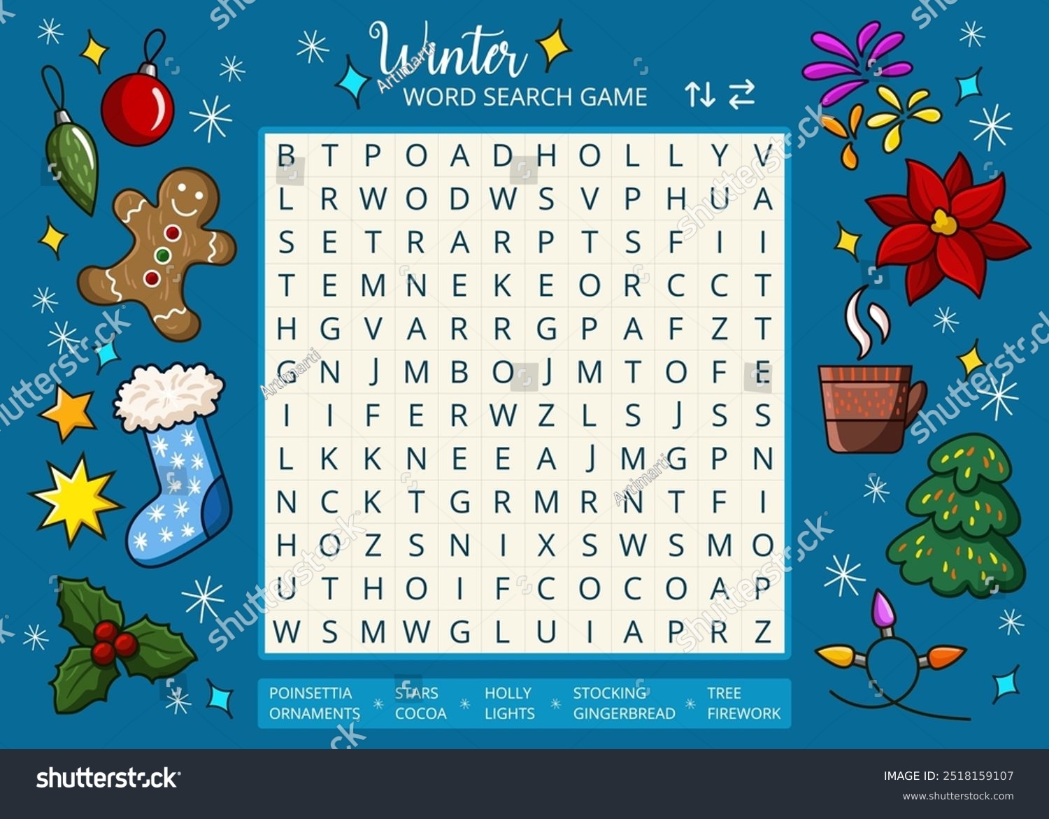 69 Christmas Word Search Printable Adults Royalty Free Images Stock Photos Pictures Shutterstock