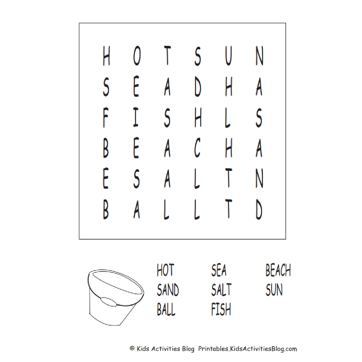 Second Grade Word Search Printable