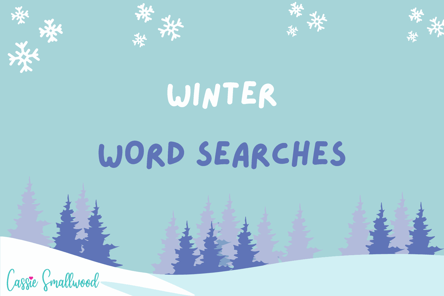 Winter Word Search Printable Editable Free