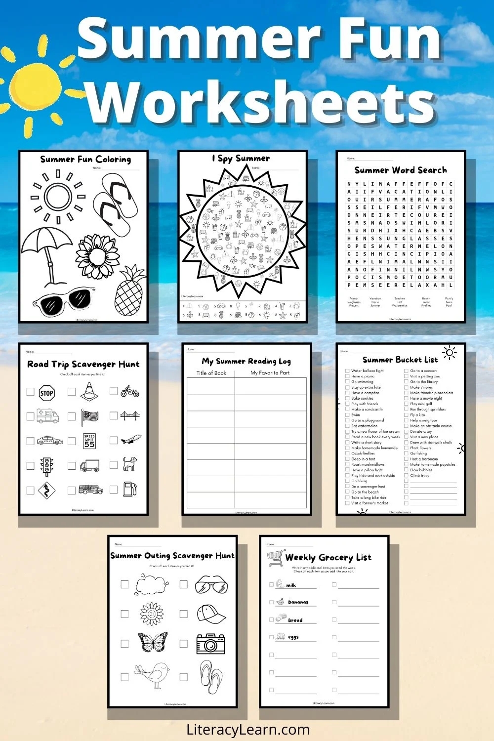 Summer Word Search Summer Activity Sheets Printable