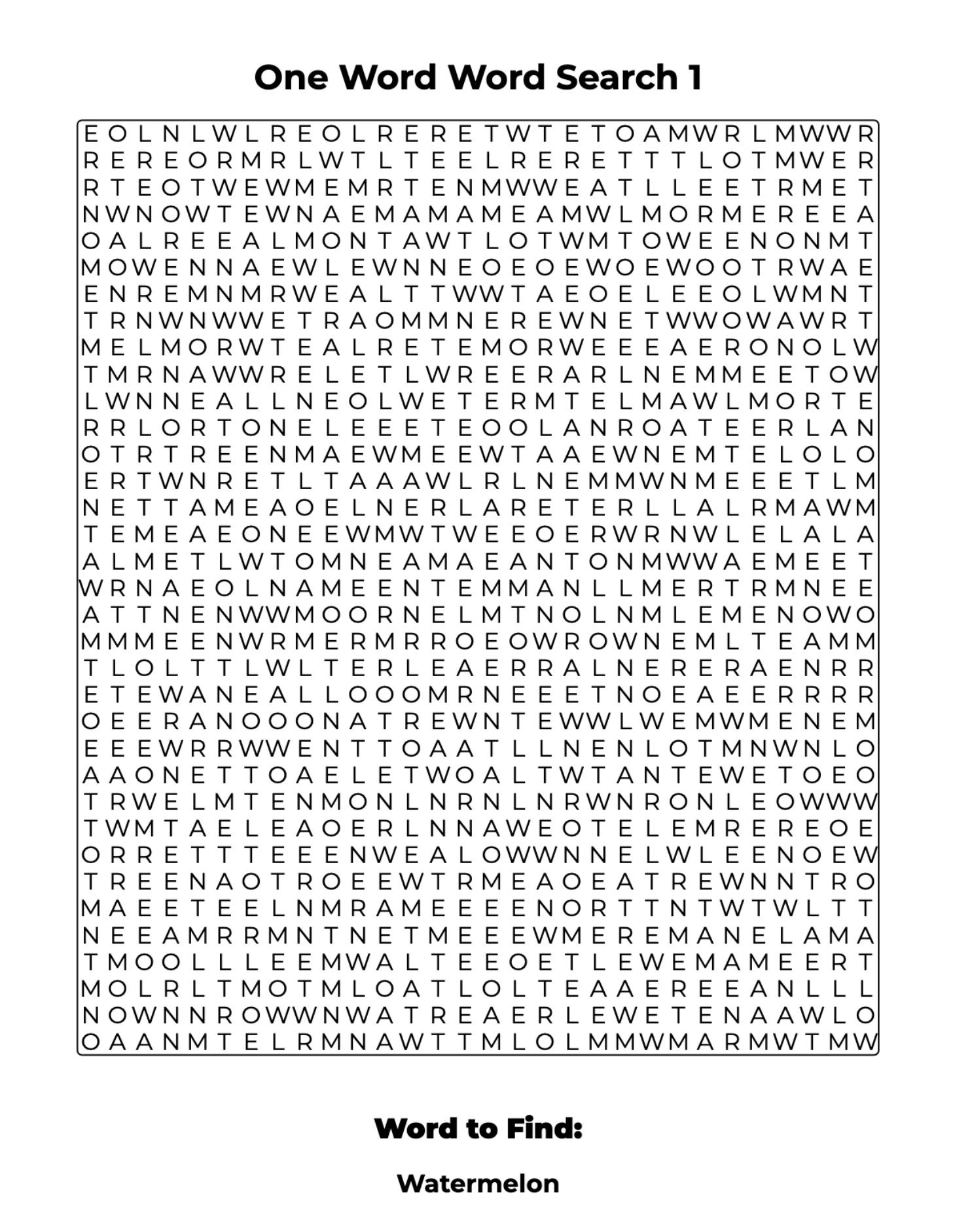 A Book Creator One Word Word Search Puzzle Creator Tool