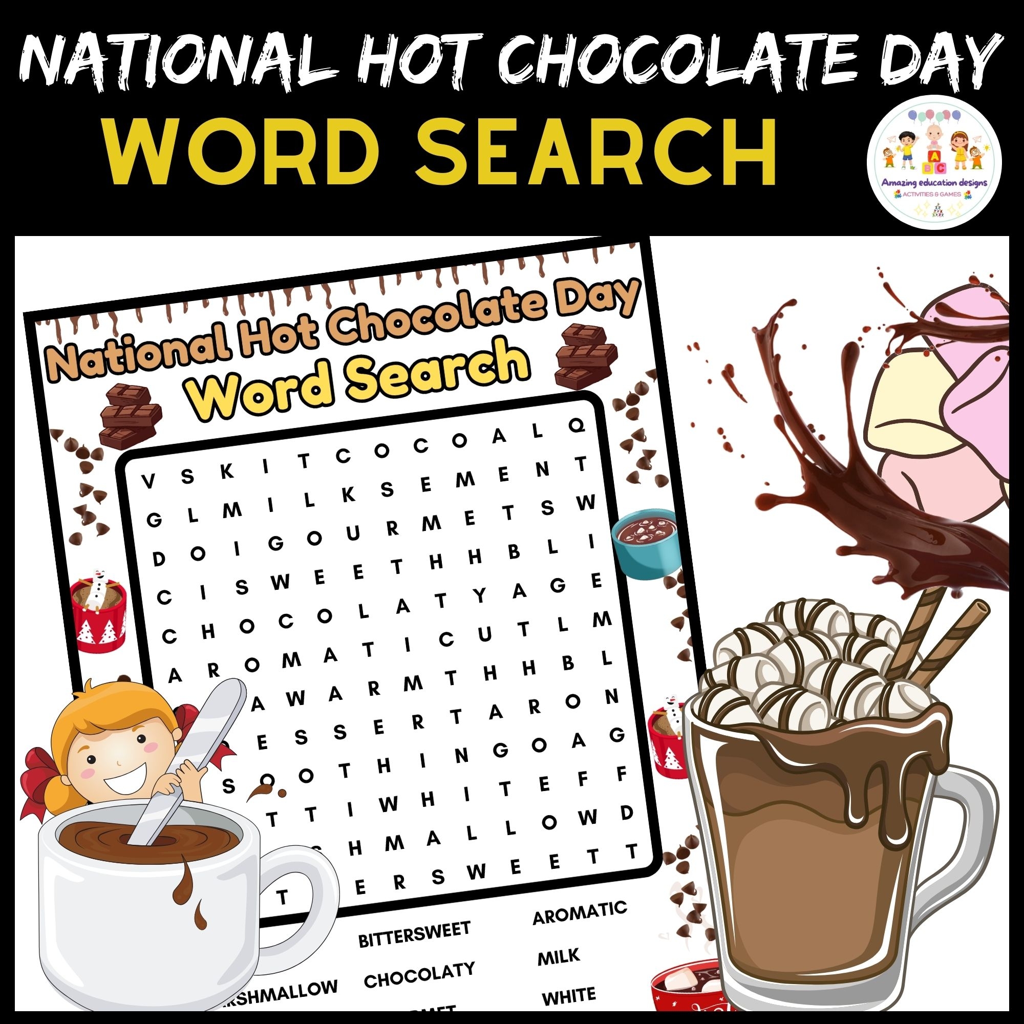 Chocolate Word Search Puzzles Printable