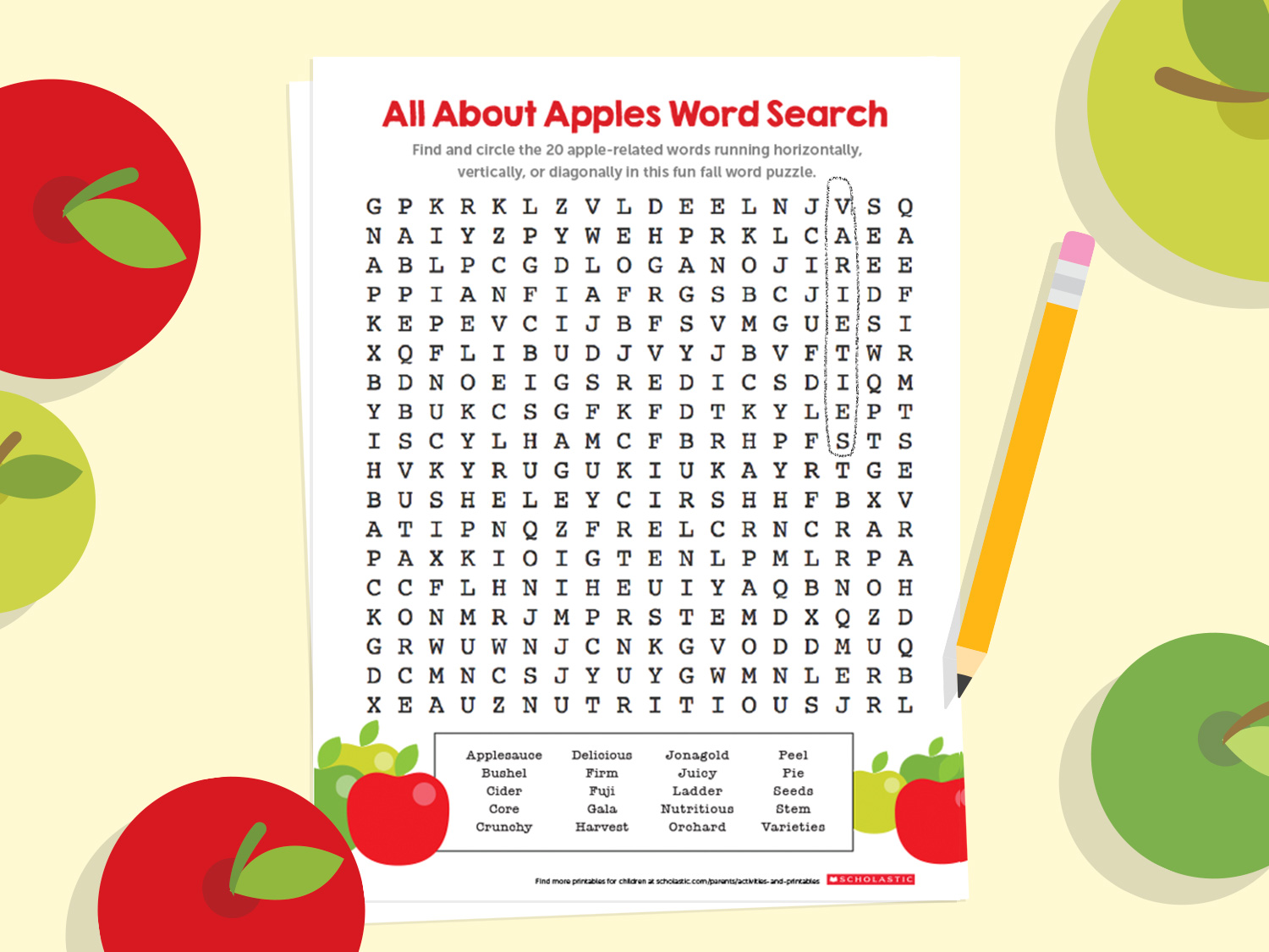 Printable Children Word Search