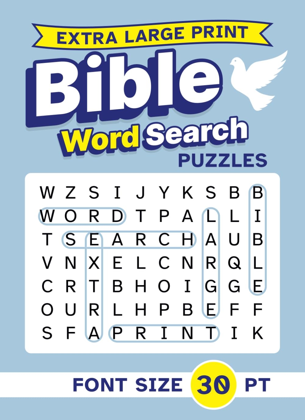 Amazon Extra Large Print Bible Word Search Puzzles Font Size 30 Pt Giant Jumbo Text Wordsearch Book For Seniors Adults 9798867439941 Edgehill Clarence Books