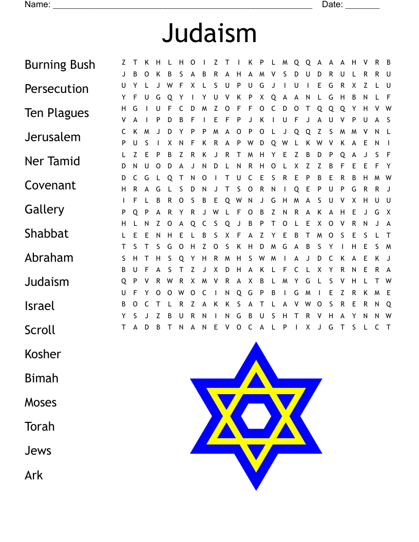 Ancient Israelites Word Search WordMint