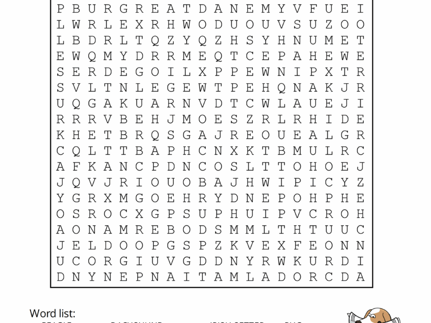 Animal Word Search Free Printable Dog Pet Dinosaur Puzzles Free Printables Monograms Design Tools Patterns DIY Projects