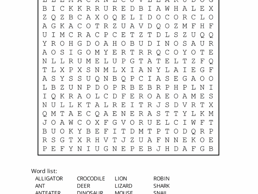 Animal Word Search Free Printable Dog Pet Dinosaur Puzzles Free Printables Monograms Design Tools Patterns DIY Projects