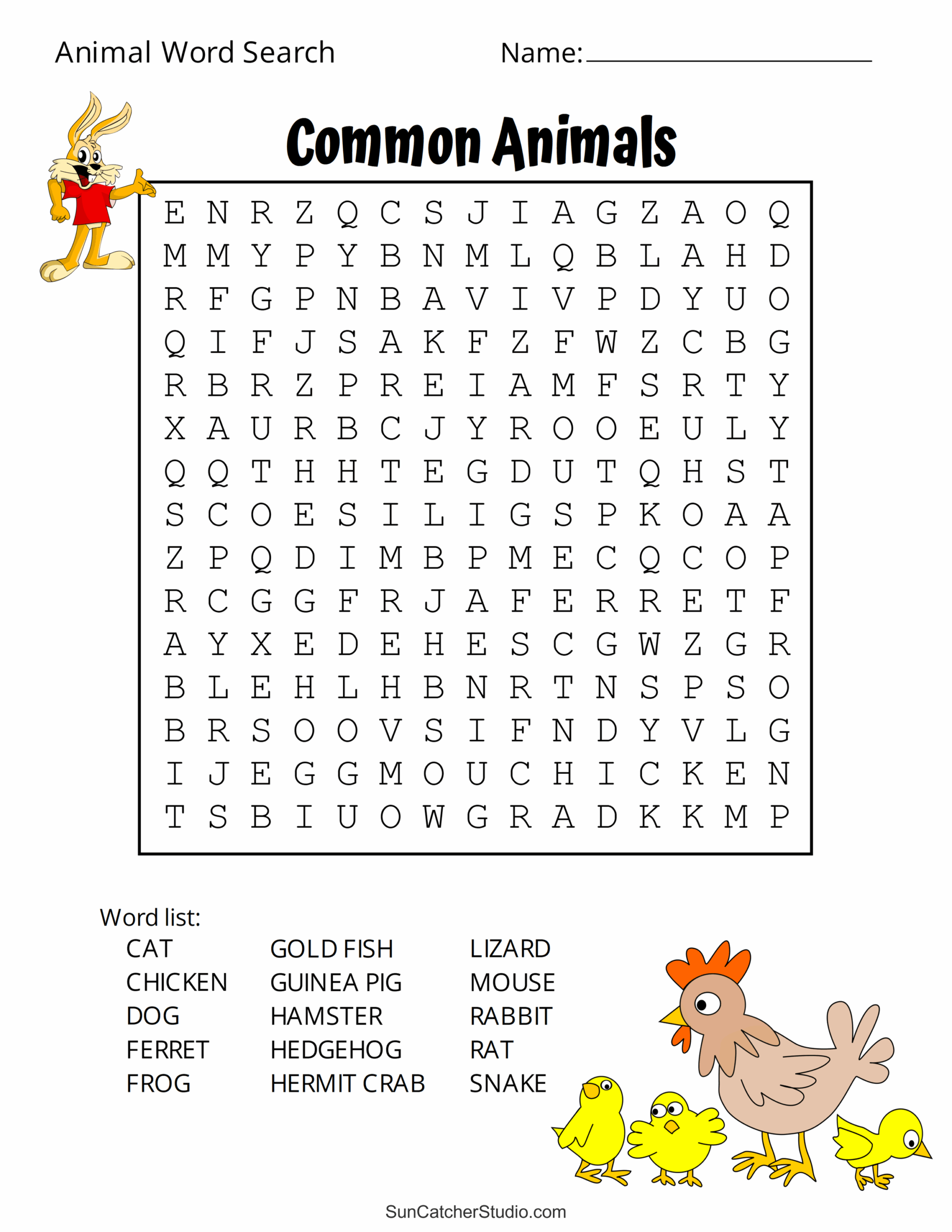 Animal Word Search Free Printable Dog Pet Dinosaur Puzzles Free Printables Monograms Design Tools Patterns DIY Projects