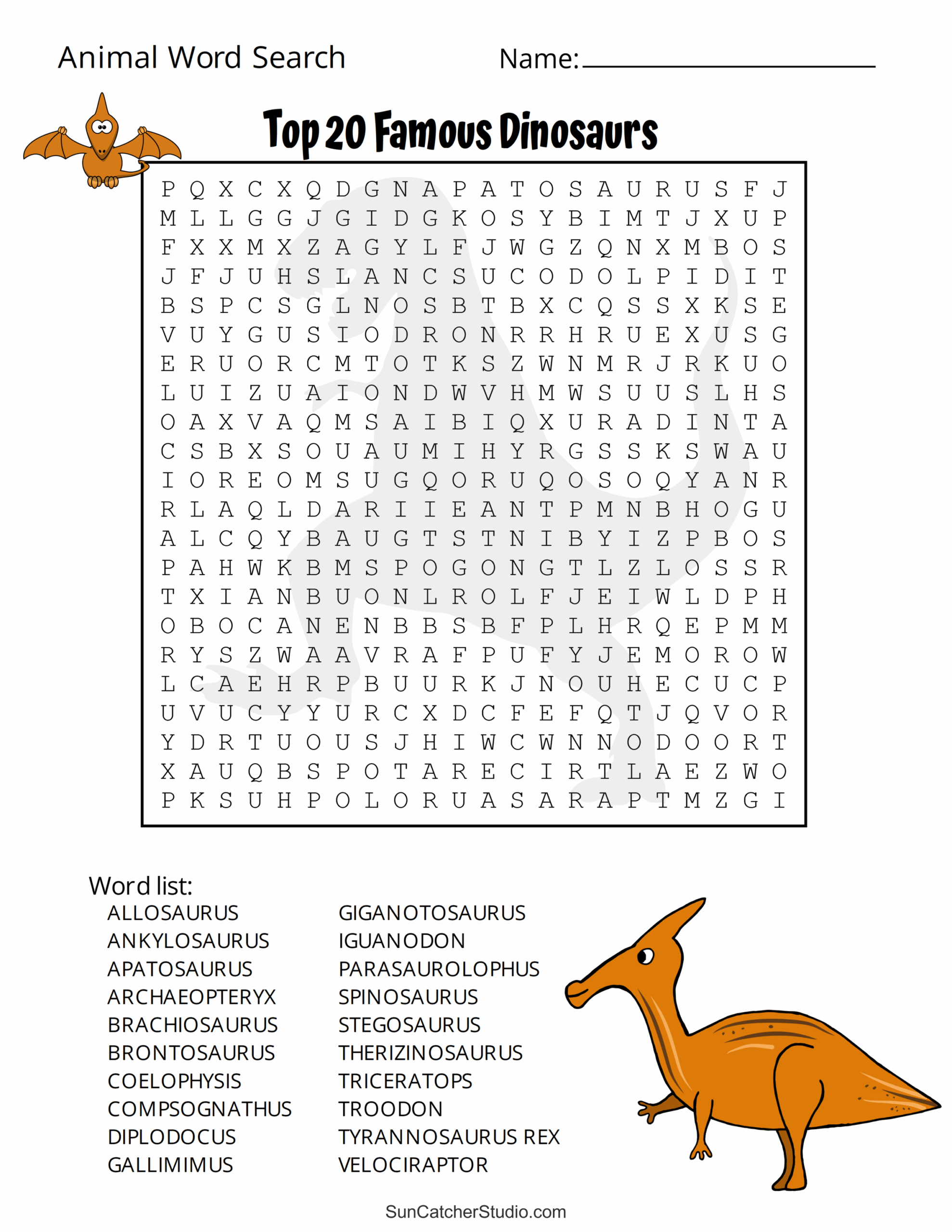 Animal Word Search Free Printable Dog Pet Dinosaur Puzzles Worksheets Library