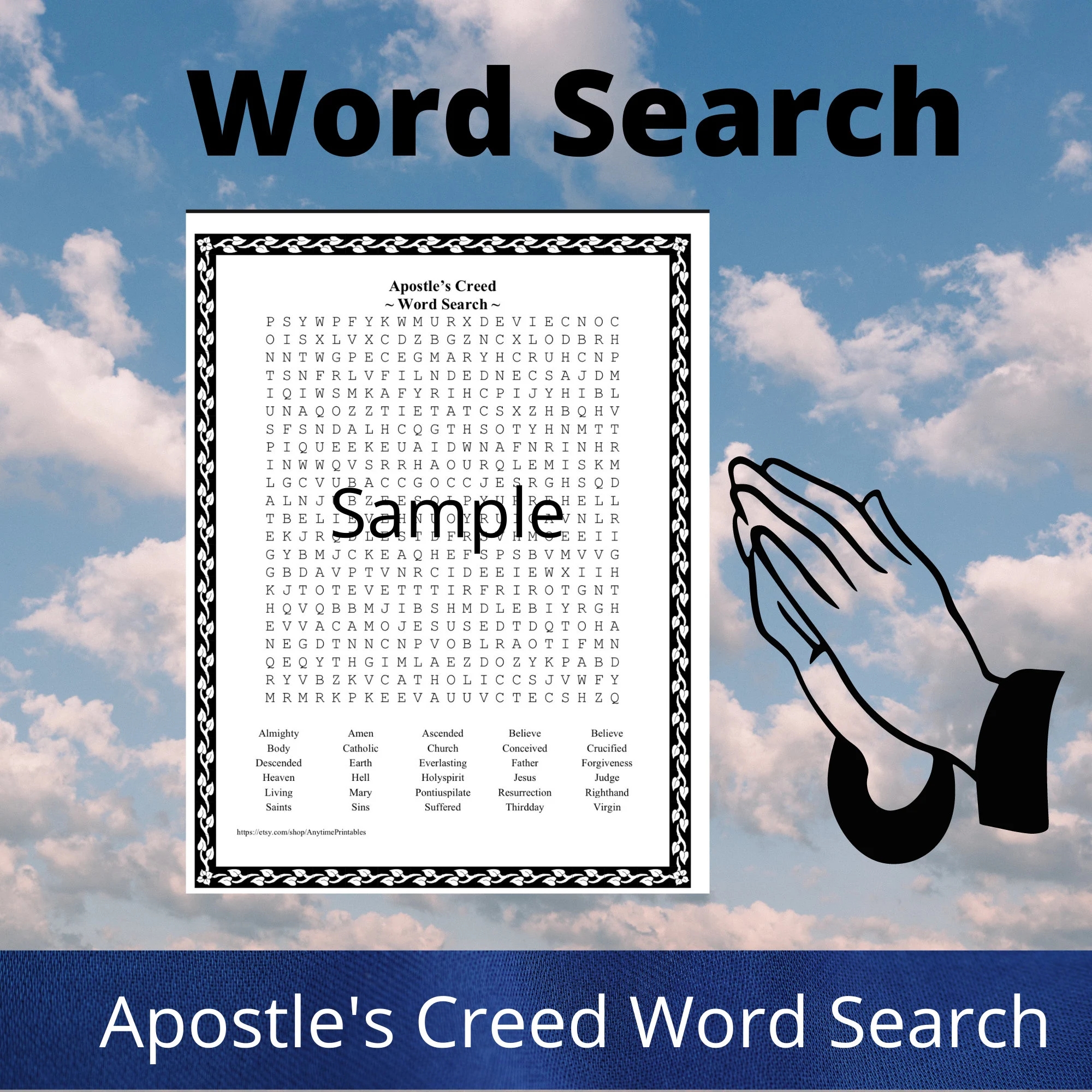 Printable Apostle Word Search