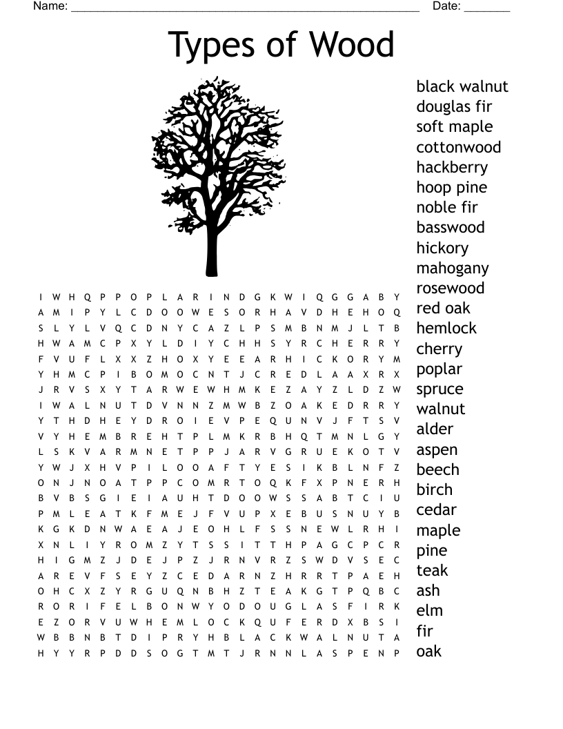 Arbor Day Word Search WordMint