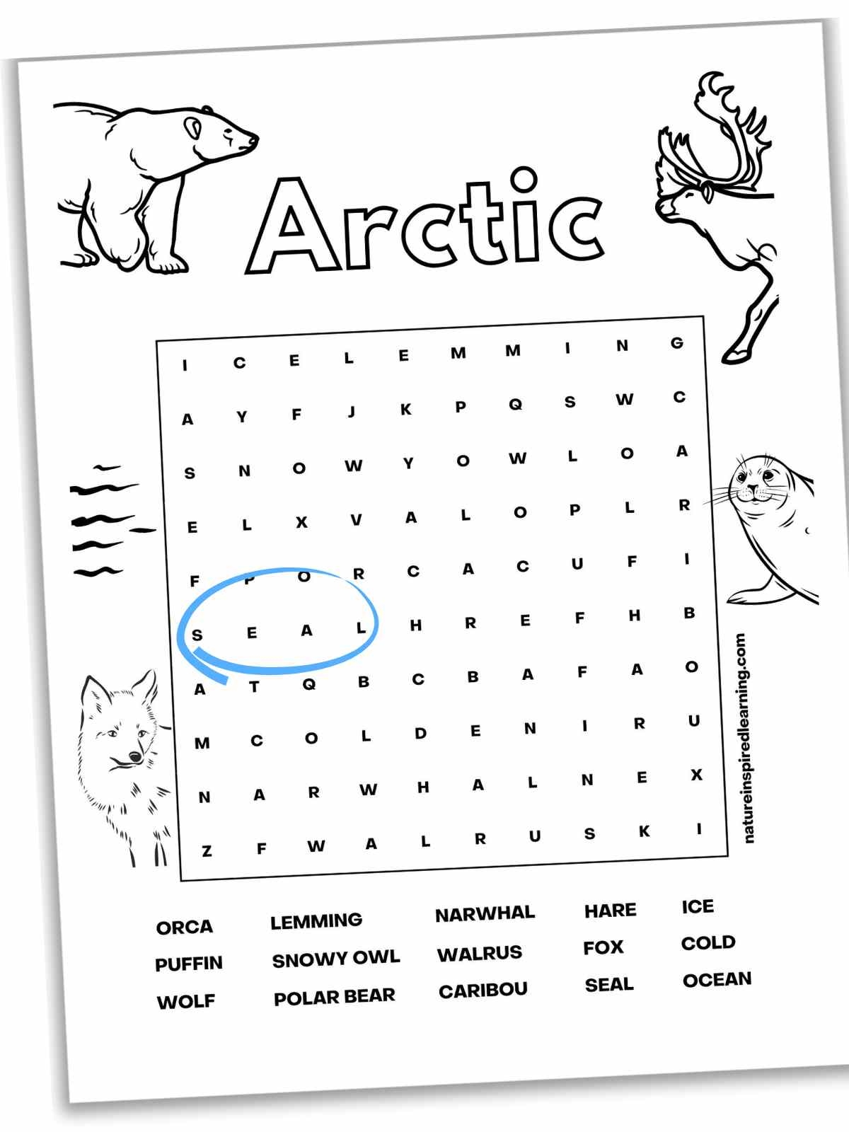 Advanced Word Search Printable Seals