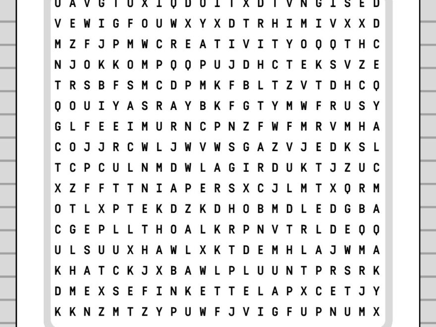 ART NO PREP WORD SEARCH WORKSHEET FOR KIDS Teacha