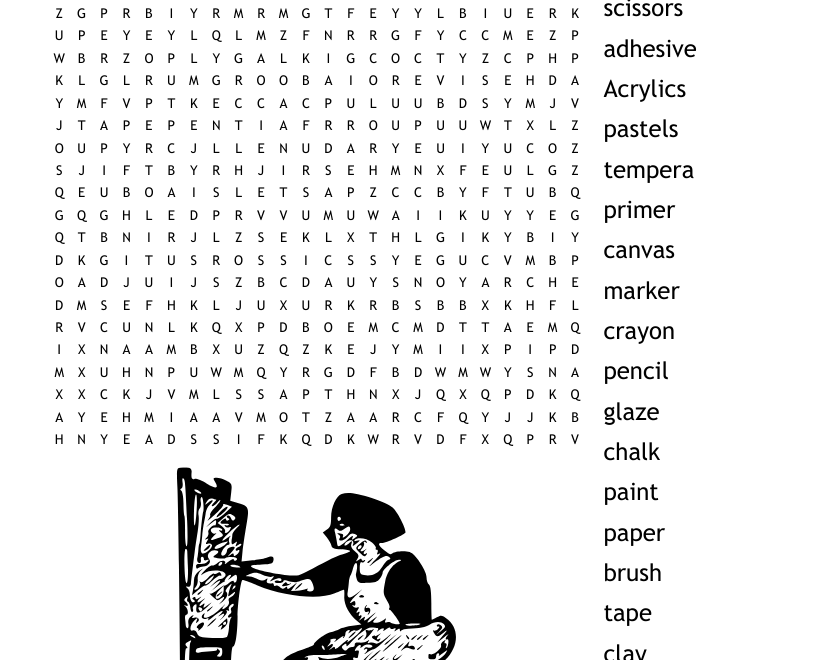 Art Terms Word Search WordMint