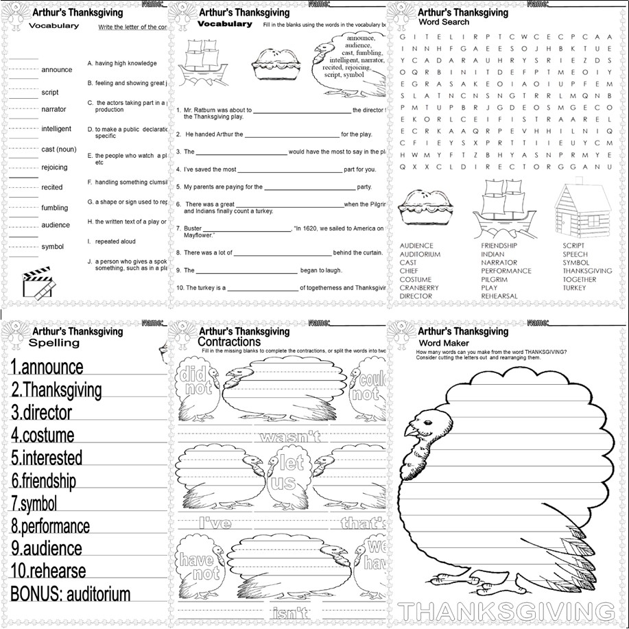 Arthurs Printable Word Search