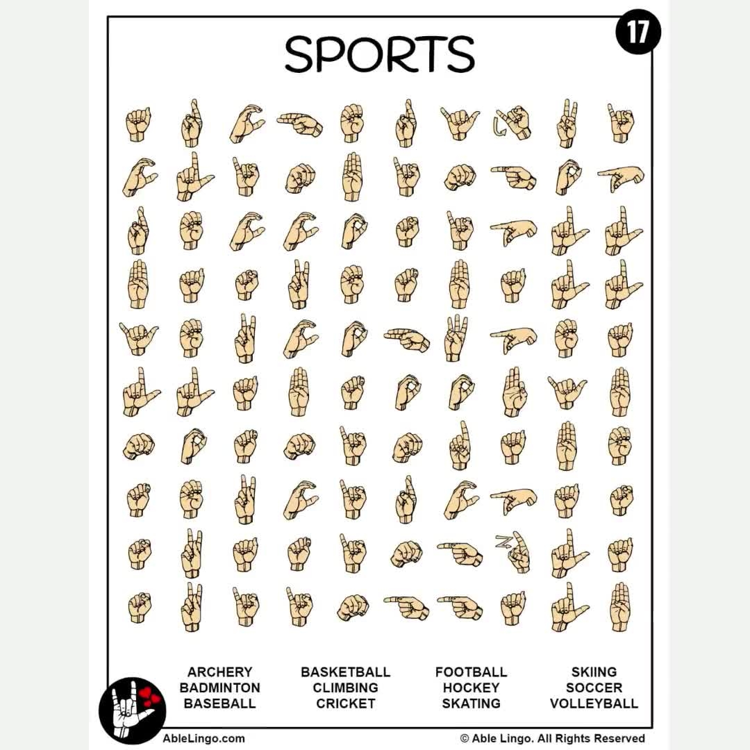 ASL Sign Language Word Search Printable ASL Word Search American Sign Language Hand Signs Homeschool Fingerspelling ASL Puzzle Etsy