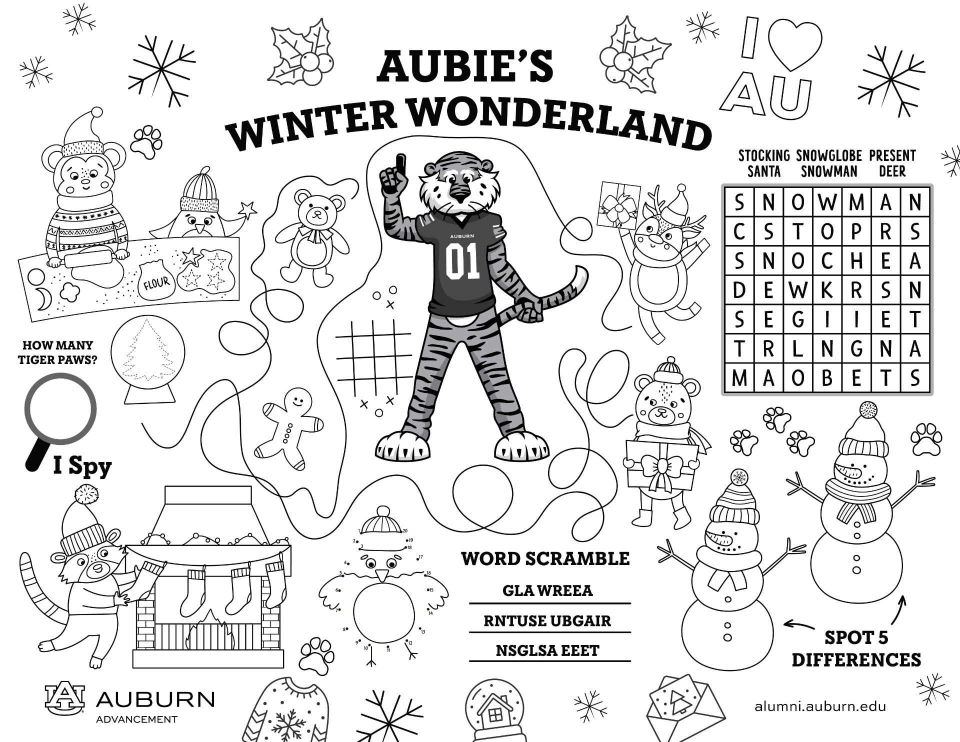 Auburn Coloring Activity Pages Auburn Alumni Association