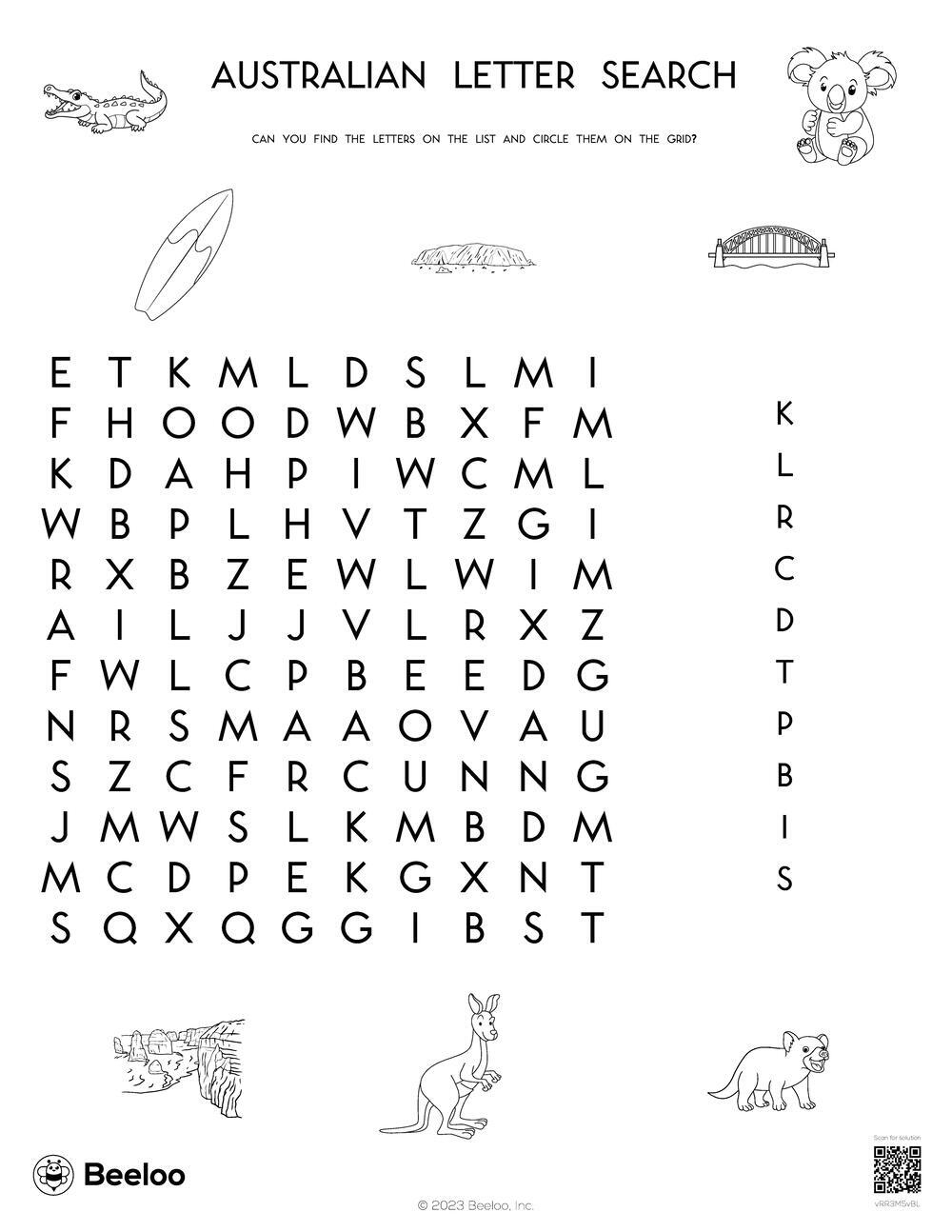 Word Search Printable For Kids Second Grade