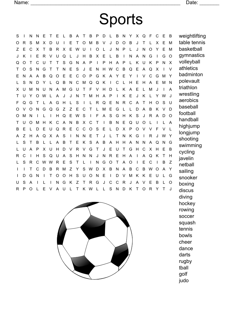 Australian Sports Word Search WordMint