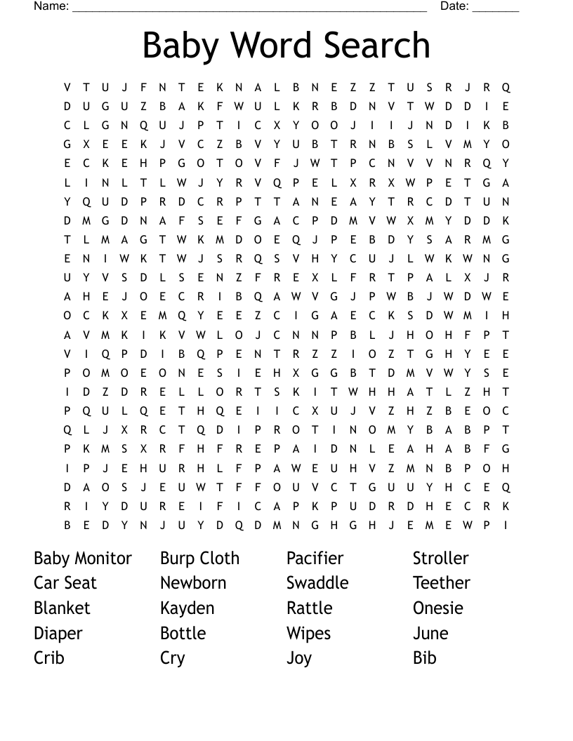 BABY WORD SEARCH WordMint