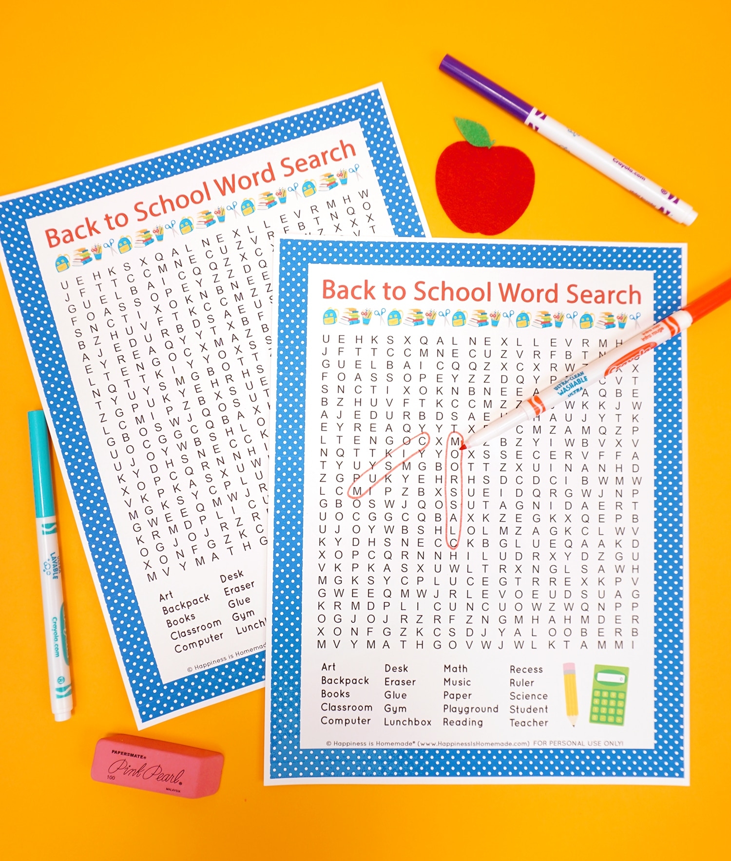 Back To School Word Search Printable Happiness Is Homemade