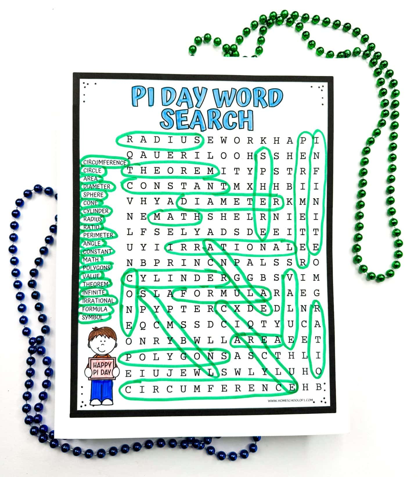 Best Pi Day Word Search Printable Free Math Activity For Kids