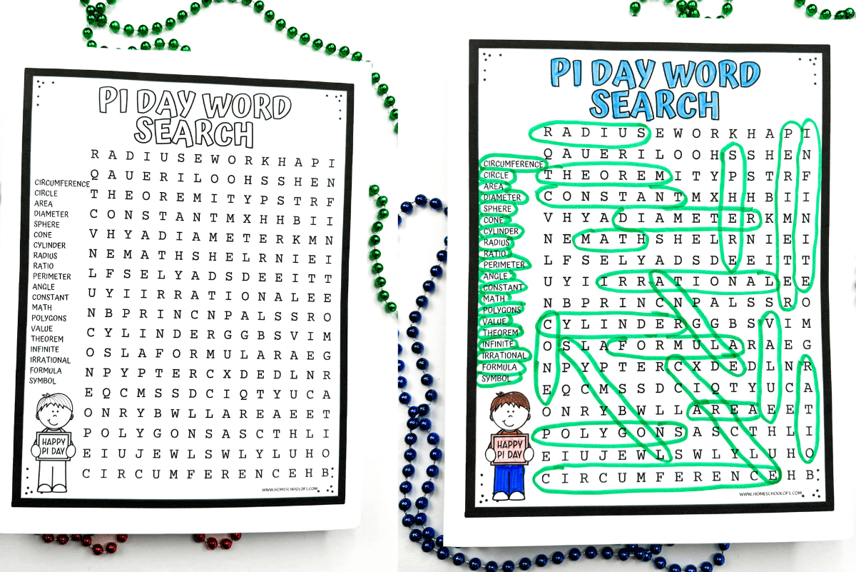 Best Pi Day Word Search Printable Free Math Activity For Kids