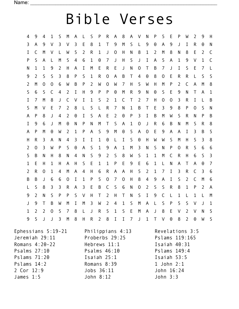 Bible Verses Word Search WordMint