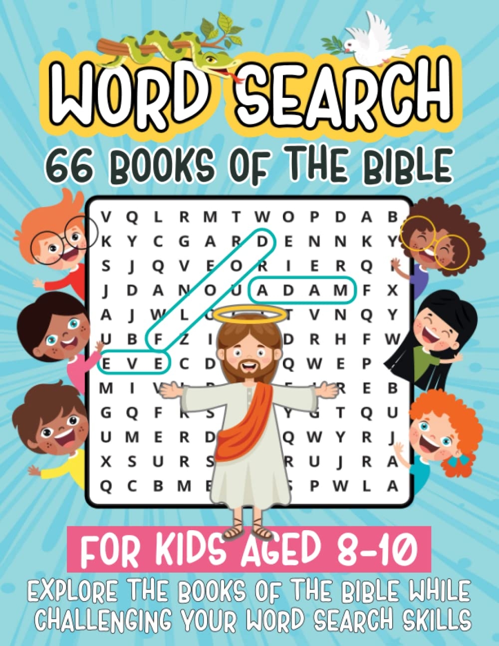 Bible Word Search Books Of The Bible 66 Word Search Puzzles For Kids Ages 8 10 With Solutions Publications Alanda 9798395750716 Amazon Books
