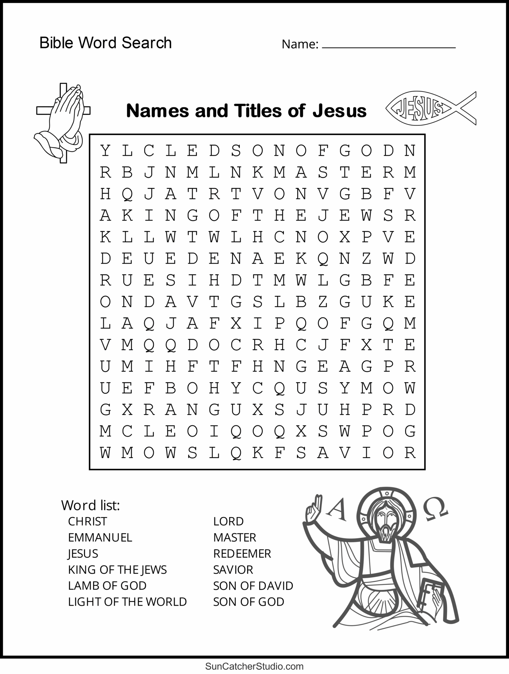 Bible Word Search Free Printable Christian Puzzles Free Printables Monograms Design Tools Patterns DIY Projects